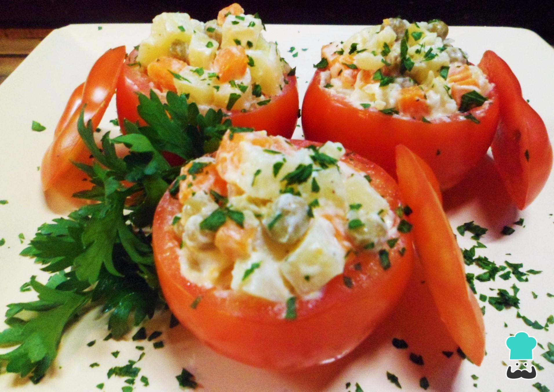 Tomates Rellenos Receta de Tomates Rellenos con Ensalada Rusa: Un Placer para tu Paladar ...